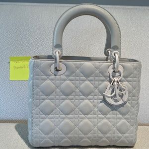Lady Dior ultra matte cannage quilt calfskin medium bag